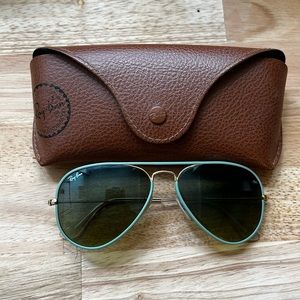 Ray ban aviators full color - green